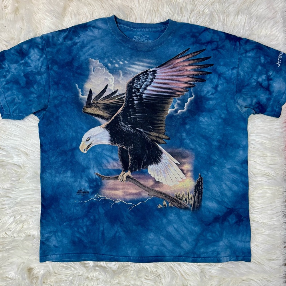 The Mountain Eagle Blue Crewneck Tie Dye T Shirt 2006 Rick Kelley Men’s XL